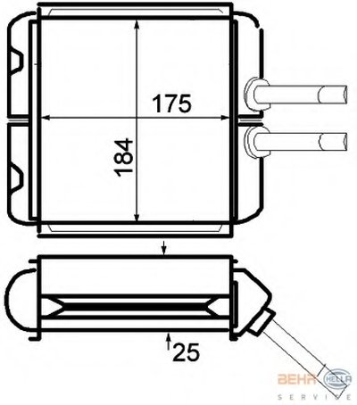 Теплообменник, отопление салона BEHR HELLA SERVICE HELLA купить
