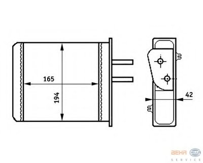 Теплообменник, отопление салона BEHR HELLA SERVICE HELLA купить