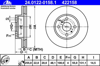 Тормозной диск Tarcza hamulcowa przуd L/P TOYOTA COROLLA 1.3-2.0D 05.92-01.02