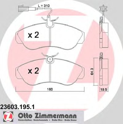 Комплект тормозных колодок, дисковый тормоз ZIMMERMANN купить