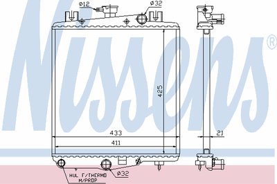 Радиатор, охлаждение двигателя NISSENS купить