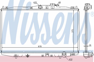 Радиатор, охлаждение двигателя NISSENS купить