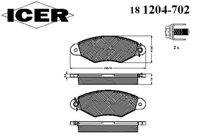 Колодки тормозные (передние) Citroen Xsara 1.4/1.5D 97-05 (B