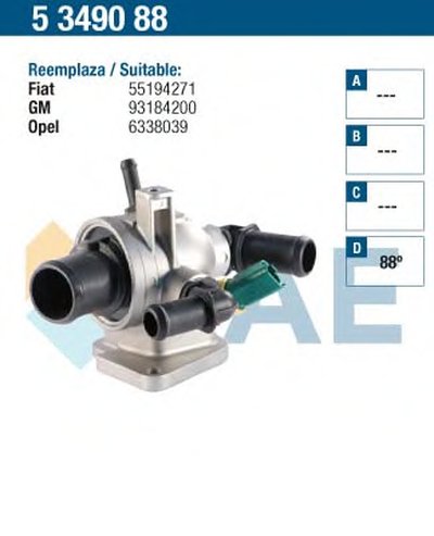 Термостат, охлаждающая жидкость FAE купить
