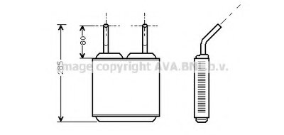 Теплообменник, отопление салона AVA QUALITY COOLING купить