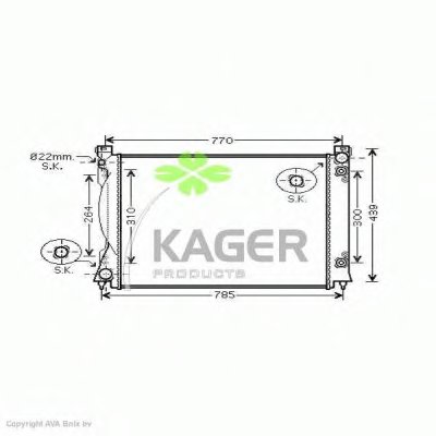 Радиатор, охлаждение двигателя KAGER купить