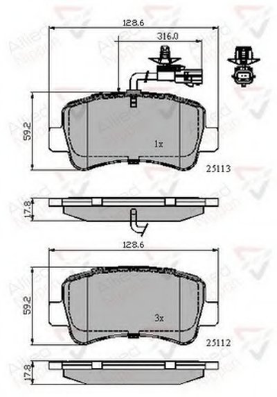 Комплект тормозных колодок, дисковый тормоз ANL Braking COMLINE купить