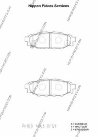 Комплект тормозных колодок, дисковый тормоз NPS купить