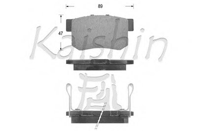 Комплект тормозных колодок, дисковый тормоз KAISHIN купить