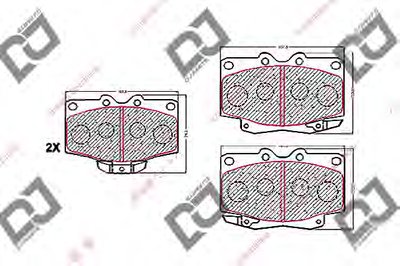 Комплект тормозных колодок, дисковый тормоз DJ PARTS купить