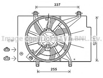 Вентилятор, охлаждение двигателя AVA QUALITY COOLING купить