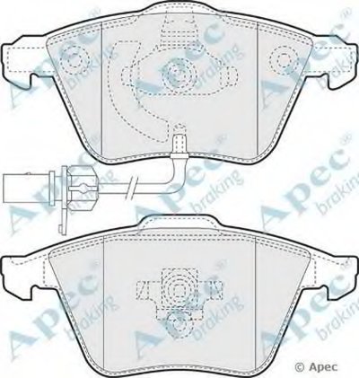 Комплект тормозных колодок, дисковый тормоз APEC braking купить