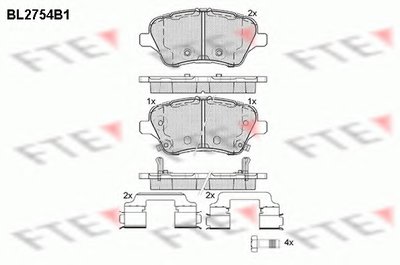 Комплект тормозных колодок, дисковый тормоз FTE купить