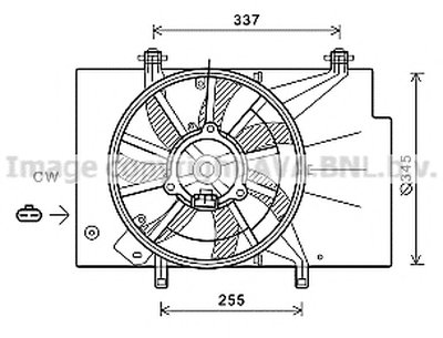Вентилятор, охлаждение двигателя AVA QUALITY COOLING купить
