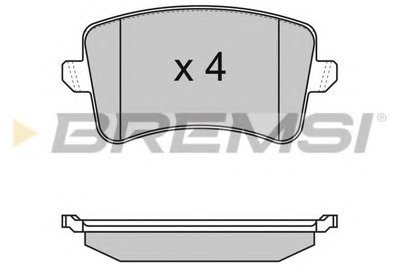 Комплект тормозных колодок, дисковый тормоз BREMSI купить