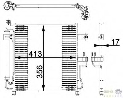 Конденсатор, кондиционер BEHR HELLA SERVICE HELLA купить