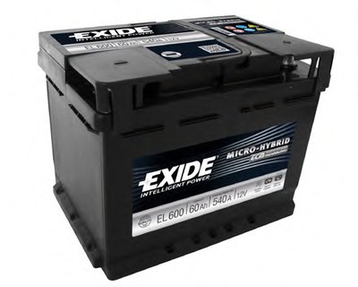 Аккумулятор   60Ah-12v Exide EFB (242х175х190),R,EN640