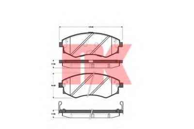 Комплект тормозных колодок, дисковый тормоз NK купить