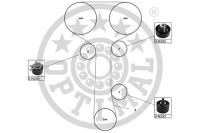 Комплект ремня ГРМ OPTIMAL купить