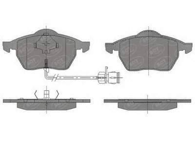 Комплект тормозных колодок, дисковый тормоз SCT Germany купить