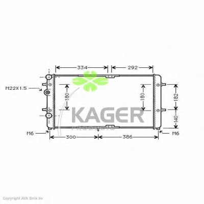 Радиатор, охлаждение двигателя KAGER купить