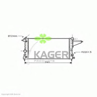 Радиатор, охлаждение двигателя KAGER купить