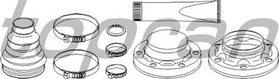 Комплект пылника, приводной вал TOPRAN купить
