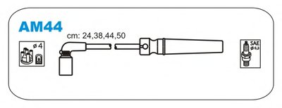 Провод зажигания (Silikon) CHEVROLET AVEO (T250, T255) 1.4,1.5 (пр-во JANMOR)
