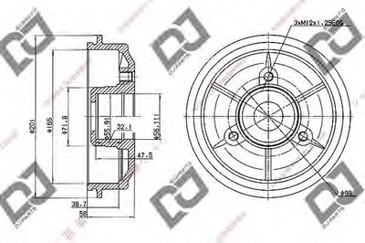 Тормозной барабан DJ PARTS купить