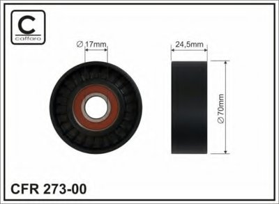 (70x17x24) Ролик паска поліклинового Volvo V70 2.4D 05-14