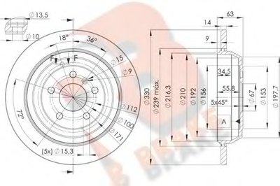 Тормозной диск R BRAKE купить