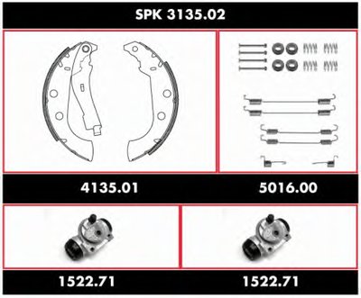 Комплект тормозов, барабанный тормозной механизм Super Precision Kit REMSA купить