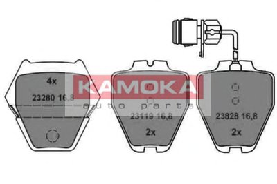 Комплект тормозных колодок, дисковый тормоз KAMOKA KAMOKA купить