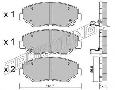 Комплект тормозных колодок, дисковый тормоз TRUSTING купить
