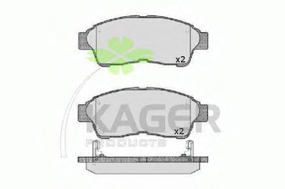 Комплект тормозных колодок, дисковый тормоз KAGER купить