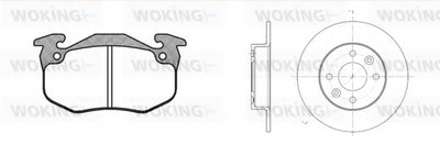 Комплект тормозов, дисковый тормозной механизм WOKING купить