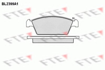 Комплект тормозных колодок, дисковый тормоз FTE купить