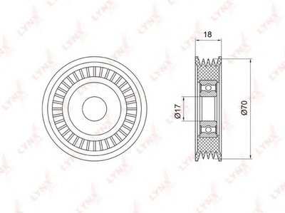 Натяжной ролик, поликлиновой  ремень LYNXauto купить