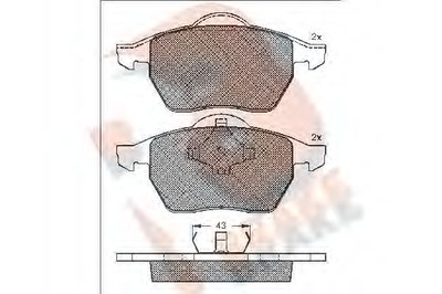 Комплект тормозных колодок, дисковый тормоз R BRAKE купить