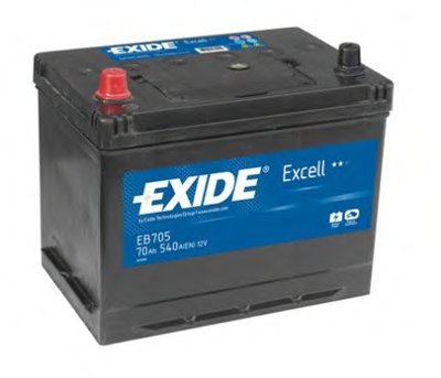 Аккумулятор   70Ah-12v Exide EXCELL(266х172х223),L,EN540