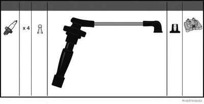 Комплект проводов зажигания HERTH+BUSS JAKOPARTS купить