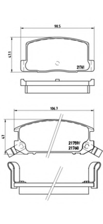 Комплект тормозных колодок, дисковый тормоз BREMBO купить