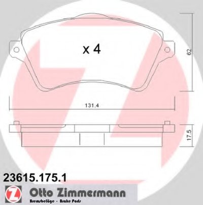 Тормозные колодки передние Land Rover Freelander, RANGE ROVER III 1.8-3.0D 11.00