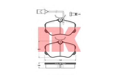 Комплект тормозных колодок, дисковый тормоз NK купить