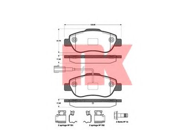 Колодки гальмiвнi переднi Fiat 500 Ford Ka 1.2/1.3D 07.07-
