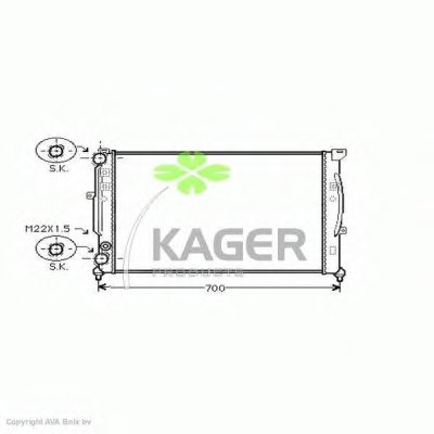 Радиатор, охлаждение двигателя KAGER купить