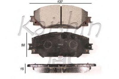 Комплект тормозных колодок, дисковый тормоз KAISHIN купить