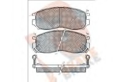 Комплект тормозных колодок, дисковый тормоз R BRAKE купить