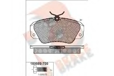 Комплект тормозных колодок, дисковый тормоз R BRAKE купить