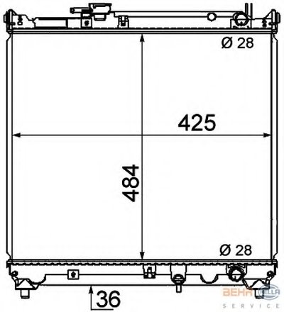 Радиатор, охлаждение двигателя BEHR HELLA SERVICE HELLA купить